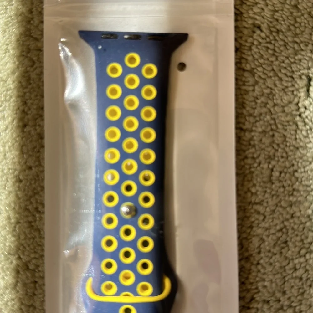 NEW Watch band blue/yellow NIP